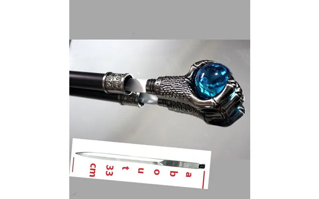 Dragon Claw With Lake Blue Ball Walking Stick Man Women Elegant Sticks Vintage Cosplay Walking Cane With 33cm Sword