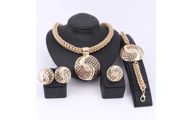 Dubai Gold Color Jewelry Sets Gild Fashion Big Nigerian Wedding Bridal Bijoux African Costume Jewelry Sets
