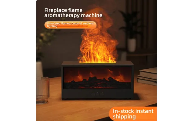 Electric Flame Essential Oil Diffuser Realistic 3d Fire Effect With 7-color Led - Remote Control