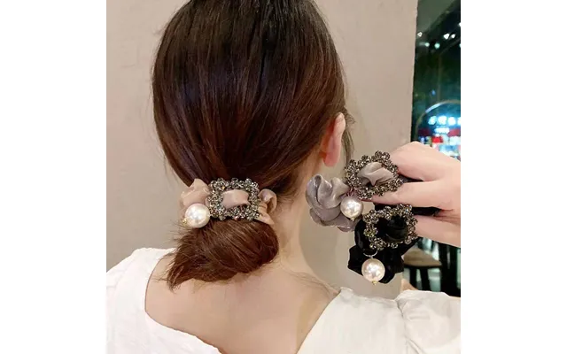 Elegant And Delicate Hair Accessories With Korean Hair Bun Cover And Organza Scrunchies - Perfect For Girls And Women