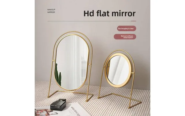 Elegant Vanity Mirror With 360 Rotation - Classic Round Oval Dressing Table Mirror In Gold Black Pink White For Living R