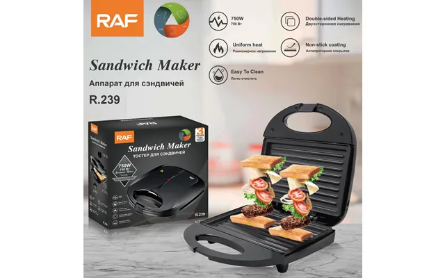 European Standard Household Multifunctional Toaster - Light Breakfast Sand Double-sided Heated Steak Hine
