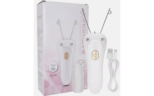 Facial Epilator Electric Face Hair Shaver Machine Tool Remover Cotton Thread Uk