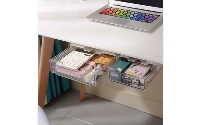 Family Organizer Under The Table Drawer Office Stationery Sundries Storage Dormitory Desk Hidden Storage Box Large Deskt