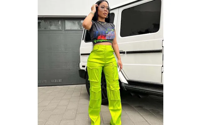 Fashion Casual Ladies Solid Color Multi-pocket Overalls