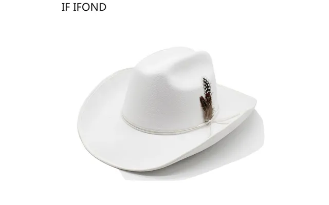 Fashion New 9.5cm Wide Brim Western Cowboy For Men's Vintage Fascinator Cowgirl Jazz Hat Cloche Church Caps Sombrero Hom