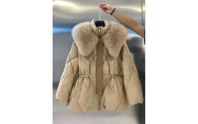 Fashionable Large Fur Collar Stand Up Collar - Waist Up