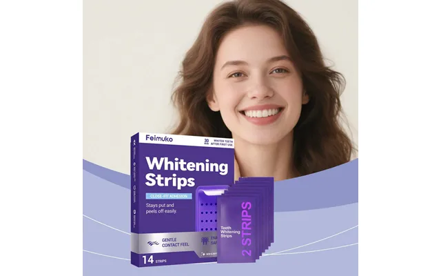 Feimuko Teeth Whitening Strips Purple Shine Portable Daily Use At Home Easy To Use Oral Hygiene Beauty Health