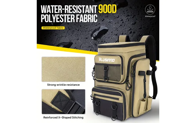 Fishing Backpack With Rod Holders - 42l Large Water-resistant Fishing Tackle Bag Store Fishing Gear For Fishing