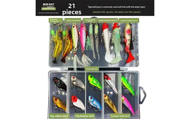 Fishing Kit Set Lure All Water Layer Box Universal Beginner Spinner Soft Bait