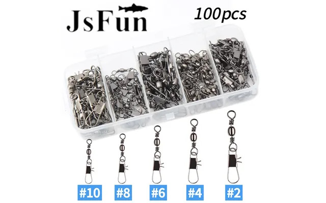 Fishing Tools 100pcs Box Figure Eight Ring Fishing Connector Swivels Interlocking Pin Bearing Rolling Rotating Buckle Ro