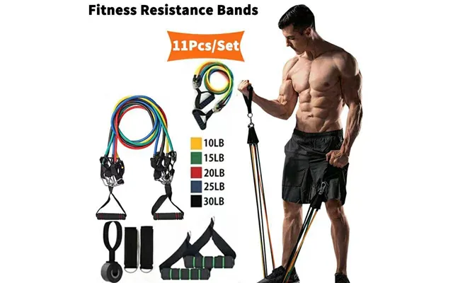 Fitness Puller 11 Piece Set Portable Elastic Rope Home Tension Belt Training Fitness Equipment Sports Tension Rope