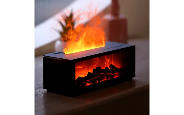Flame Fireplace Diffuser Simulated Flame Aromatherapy Dispenser With Long-lasting Fragrance Home Heater With Colorful Li