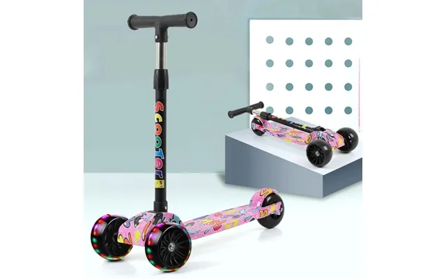 Foldable Children Adjustable Height Widened Pedals Kids Scooter With Flash Wheels Lightweight Folding Foot Scooters