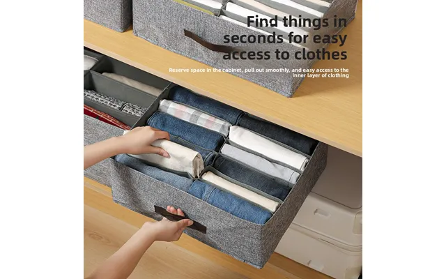 Foldable Clothes Storage Box With Double Compartments - Drawer Organizer For Underwear Socks & Pants Dustproof & Space-s