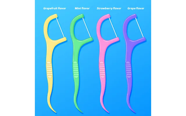 Fruit Flavored Dental Floss Individually Packaged 30 Pieces Of Ultra Fine Dental Floss Sticks Individually Packaged Disp