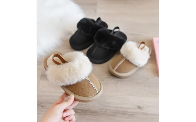 Furry Shoes Fashionable And Versatile Furry Slippers Girls' Casual Cotton Shoes Baby Cotton Slippers