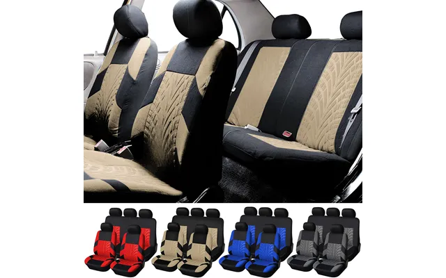 Fuzhongfu 9pcs Car Seat Covers Set Comfortable Seating Polyester Front Rear Universal Fit Car Seat Covers Full Set For A