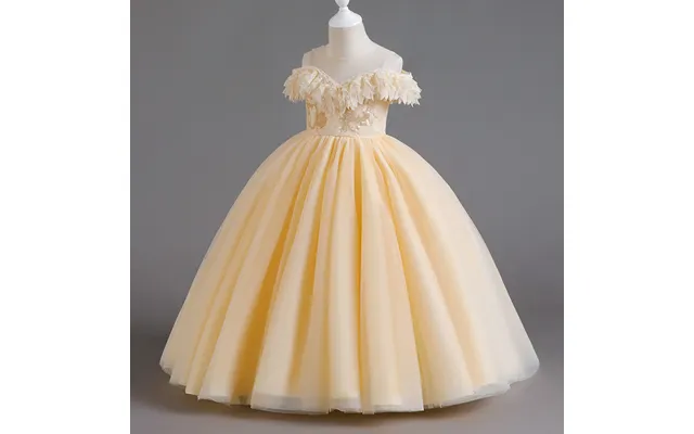 Girls' Dress Princess Dress High-end Flower Girl Wedding Bridesmaid Stage Host Catwalk Evening Gown Pompadour Dress