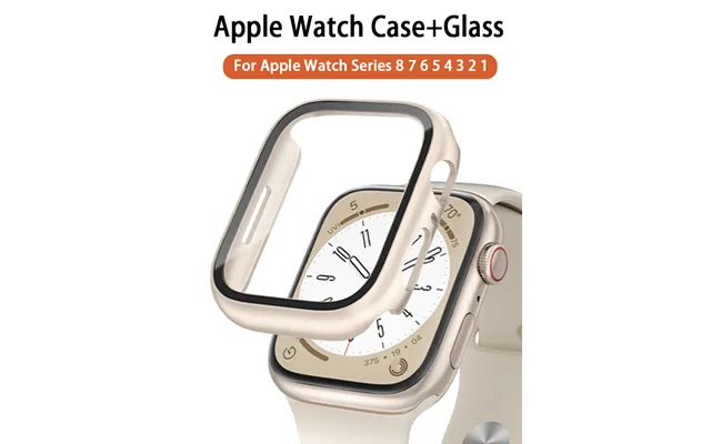 Glass Cover For Apple Watch Case 8 7 6 Se 5 3 Iwatch Accessorie Screen Protector Apple Watch Serie 45mm 41mm 44mm 40mm 4