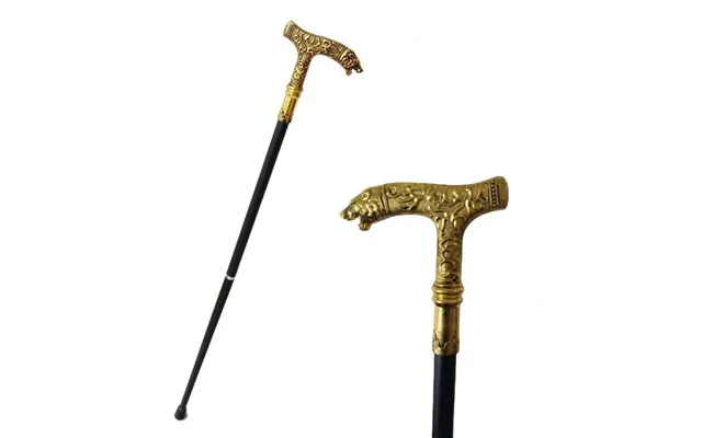 Golden Bear Handle Single Joint Fashion Decorative Vampire Cospaly Party Walking Cane Halloween Crosier 93cm