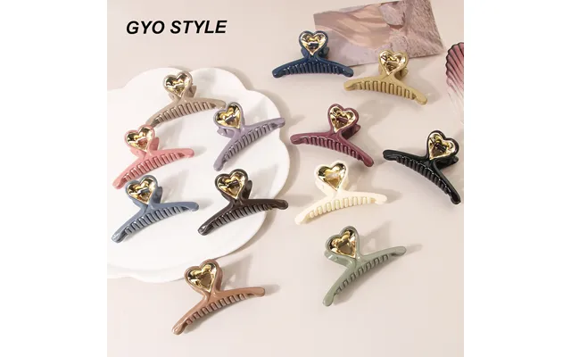 Guanyang Cross-border New Love Clip Hairpin Female Simple Fashion Hairpin Back Of The Head Hair Shark Clip Hair Accessor