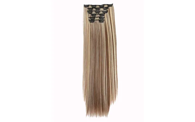 Hair Extensions Multicolor 16 Clip Straight Hair Synthetic Female Wig Piece