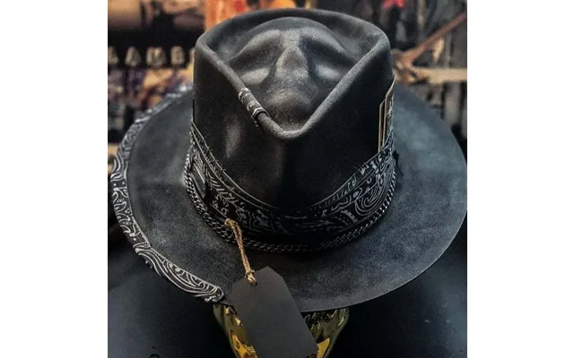 Halloween Sad Reaper Handmade Skull Hat Plush Cowboy Hat Halloween