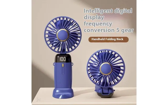 Handheld Mini Fan With Digital Display & Essential Oil Diffuser - Usb Rechargeable, Foldable, 3-speed Portable Fan For S