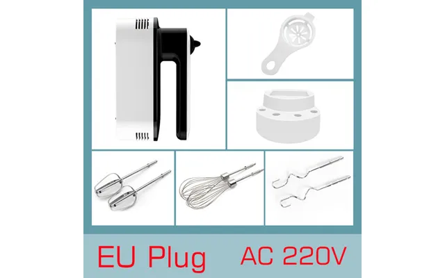 Handheld Mixer 5-speed Stainless Steel Spiral 220v Kitchen Food Dough 6 Head Blender With Egg Beaters Dough Hooks