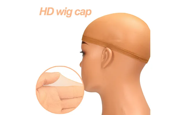 Hd Wig Cap Hd Wig Hair Net Ultra-thin Stockings Net Cap 2 Pieces Elastic Non-slip Hd Wig Cap