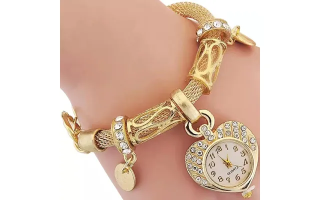 Heißer Verkauf Heißer Verkauf Pfirsich Herz Armband Uhr Mesh Gürtel Anhänger Liebe Herz Übersee Retro Pfirsich Herz Stah