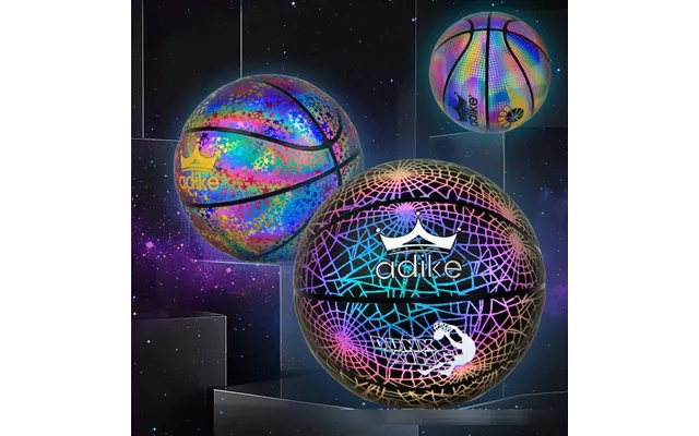 Hexagon Reflective Glow Basketball - High Visibility Training Ball With Large Panel Design