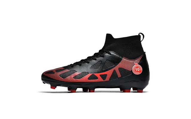 High Top Football Shoes Men's Long Spike Broken Spike Student Children's Professional Training Shoes