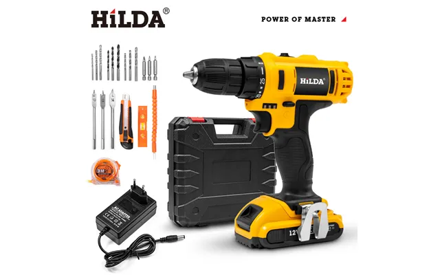 Hilda Cordless Drill Driver & Electric Screwdriver Kit With Lithium Battery - 15 Models