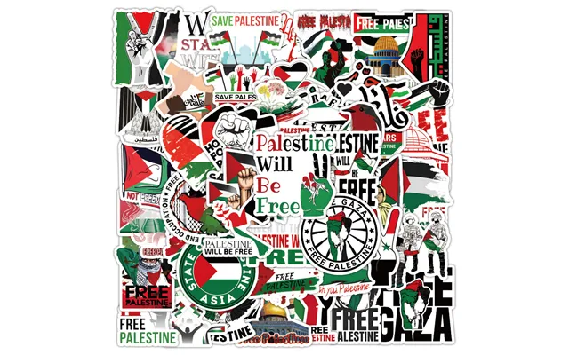 Hitech 50pcs Free Palestine Stickers Cool Vinyl Decal For Adults Teens Kids Cartoon Graffiti Sticker