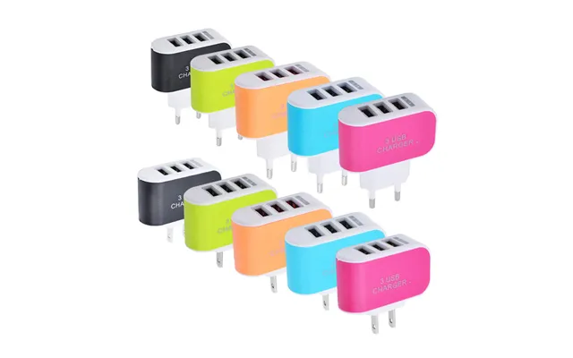 Hitech Travel 3.1a Fast Charge 3 Usb Ports Plug-in Wall Charger Adapter