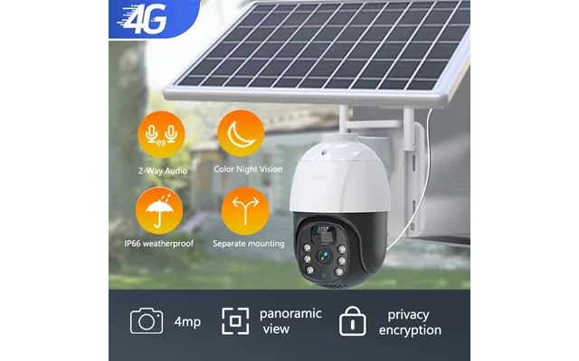 Home Surveillance Ball Machine Wireless Wifi Surveillance Camera 4g Remote Full Color Night Vision Hd Solar Camera