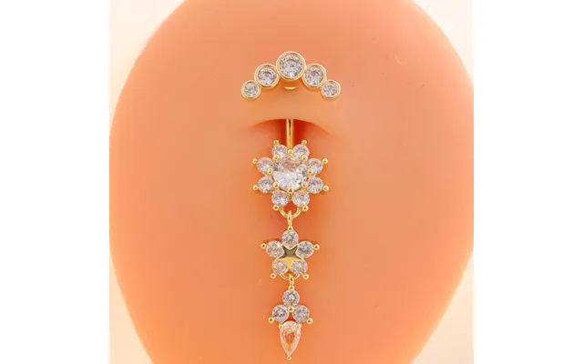Hot Sale 23 Round Zircon Navel Navel Nail Navel Nail Body Piercing Jewelry