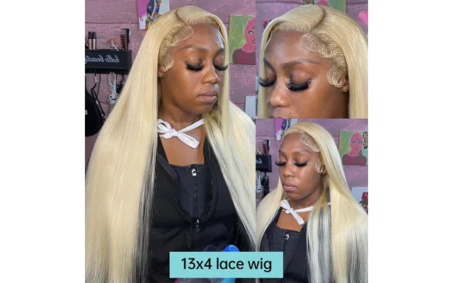 Hot Selling 13x4 13x6 613 Frontal Wig 38 Inch Brazilian Honey Blonde Straight Transparent Lace Front Human Hair Wigs For