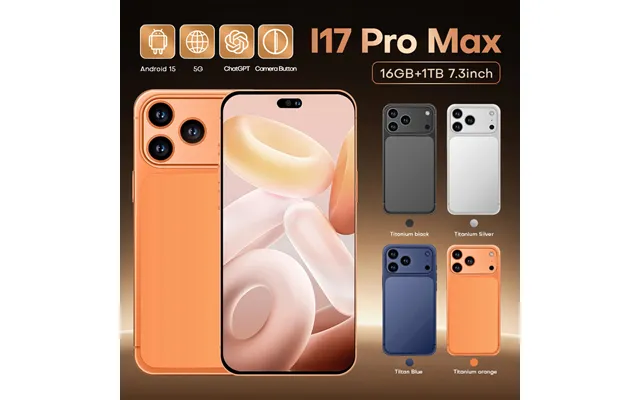 Hot Selling I17promax Phone ,2025 Hot Selling 3 16gb Global Communication Large Screen Smartphone