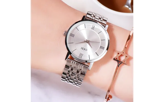 Hot Selling New Steel Band Women's Simple Temperament Business Fashion Casual Waterproof Watch