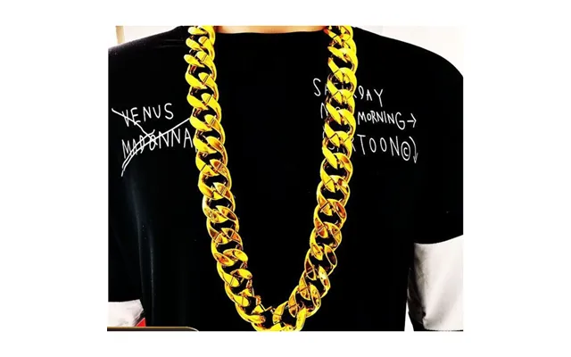 Hot Selling Popular Hip Hop Big Chain - Golden Plastic Performance Props