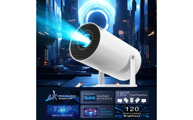 Hy300 Barrel Projector Android Intelligent 3326 Chip High Definition Portable Home Outdoor