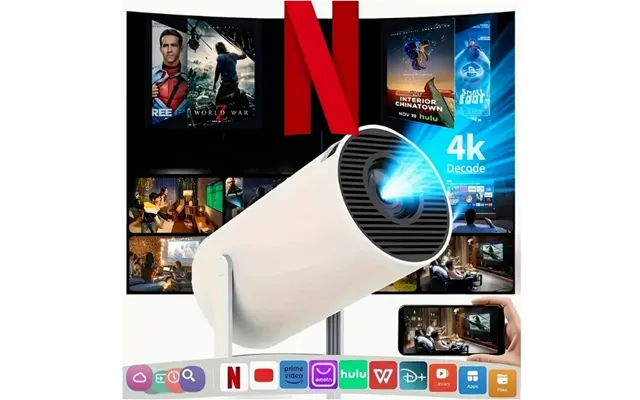 Hy300 Pro Mini Portable Projector - Smart Projector Auto Horizontal Correction