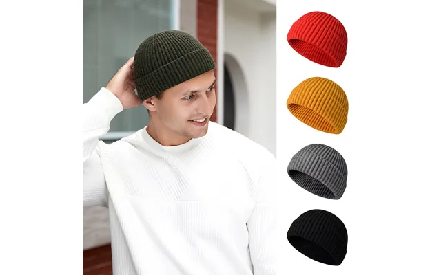 In Stock Men Trendy Melon Skin Knitted Wool Hip Hop Round Top Watermelon Gangster Autumn Winter Head Wrap Cold Hat