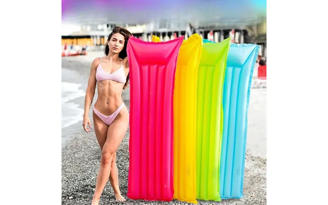 Inflatable Pool Lounge Chair Foldable Single Floating Bed With Comfortable Backrest For Adults Quick Dry Non Slip Surfac