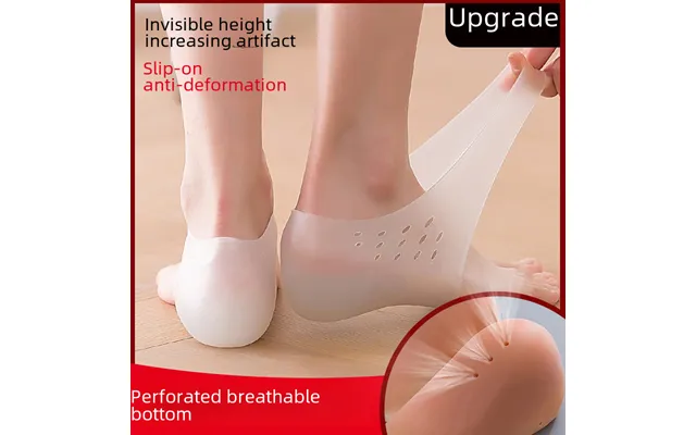 Invisible Insole Women's Super Soft Silicone Physical Bionic Foot Socks Increase Half Pad Male 5cm