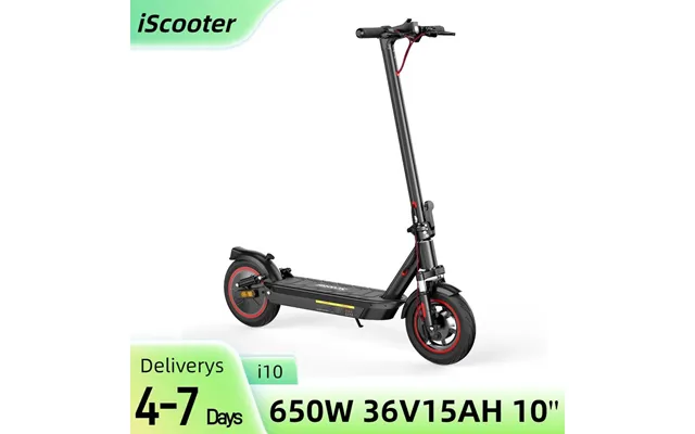 Iscooter I10 10 Folding Commuter Electric Scooter 650w Motor 42v 15ah Battery
