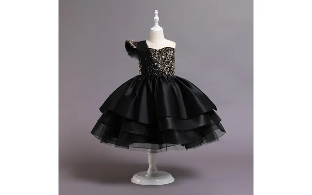 Kid's Clothing Children's Princess Dress Catwalk Tutu Skirt Girl's One Year Old Dress Sequin Piano Performance Costume E